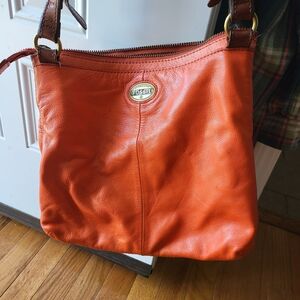 Fossil Women's Orange Leather Bag